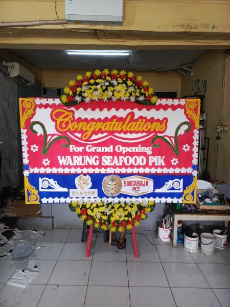 Papan Bunga Ucapan Selamat Pasar Manggis